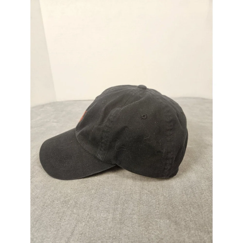 Polo Ralph Lauren Baseball Cap Mens OS Black Red Pony Adjustable Cotton Dad Hat